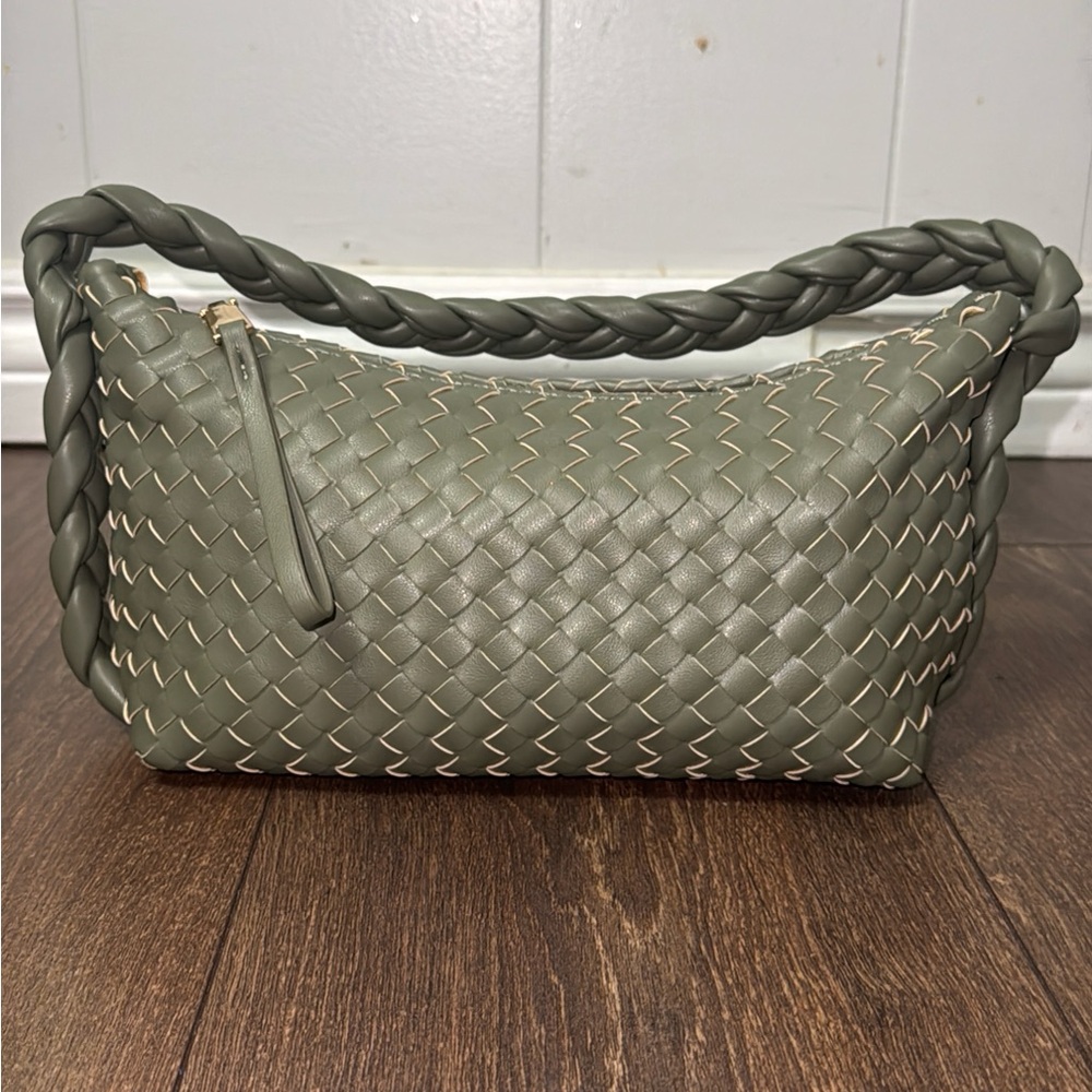 Antik Kraft Braided Olive Green Women's Bag